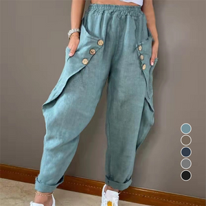 Pantaloni sciolti casual da donna con tasche