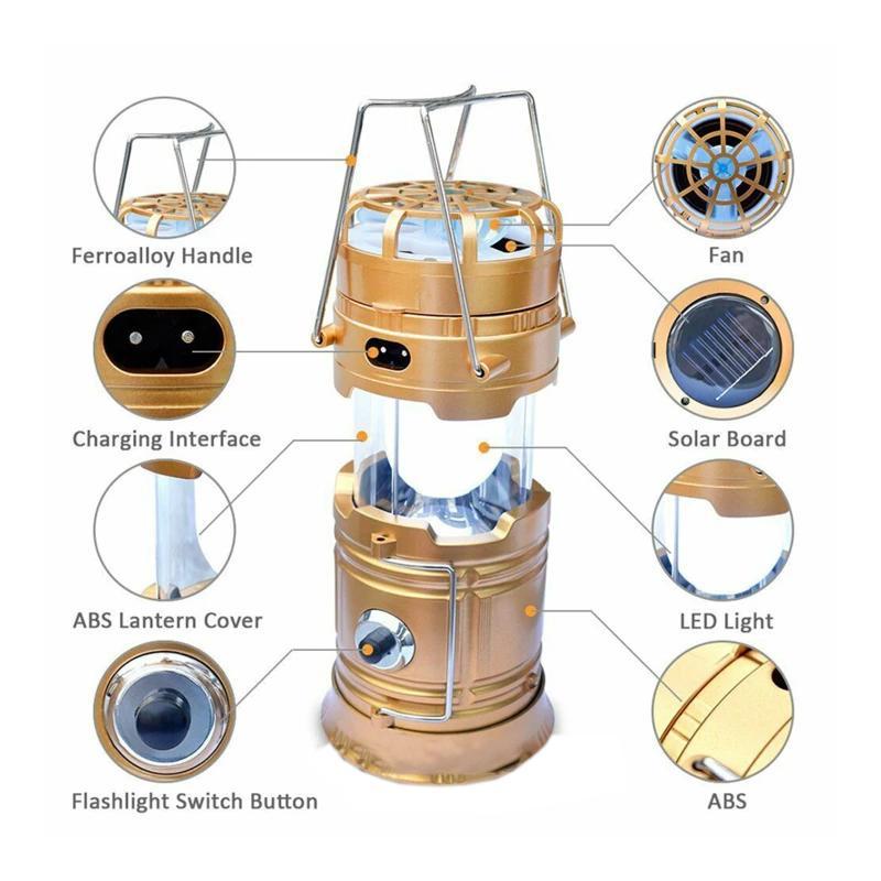 6 in 1 lanterna da campeggio multifunzione