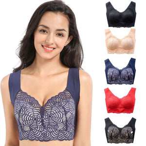 Reggiseno superiore senza soluzione di continuità con scollatura elasticizzata